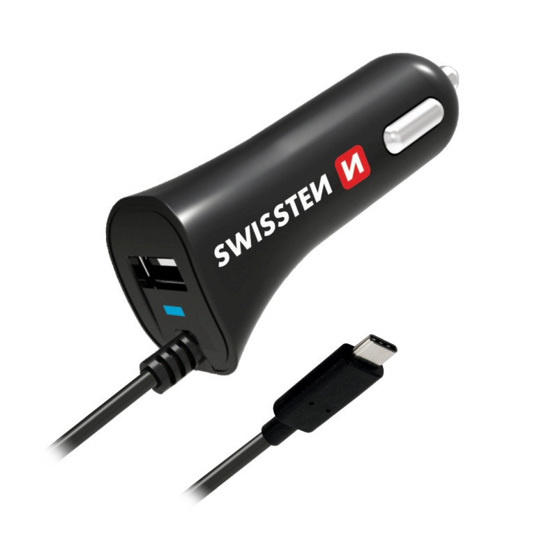USB adaptér 1x + USB-C kabel (pevný) Swissten