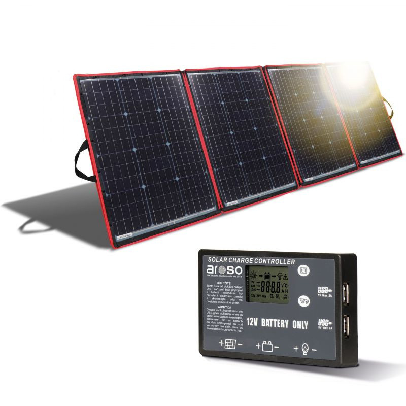 Přenosný solární panel s regulátorem (220W) Aroso