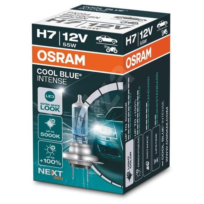 Osram Cool Blue Intense H7 PX26d 12V 55W 64210CBN Osram