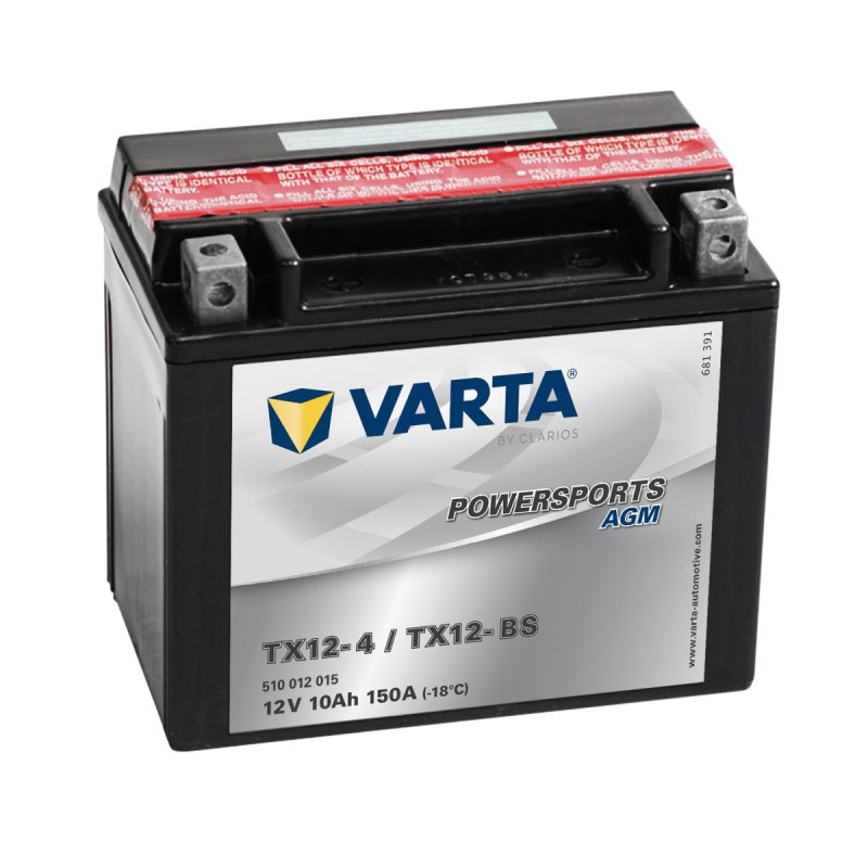 Motobaterie Varta Powersports AGM TX12-BS 12V 10Ah Varta