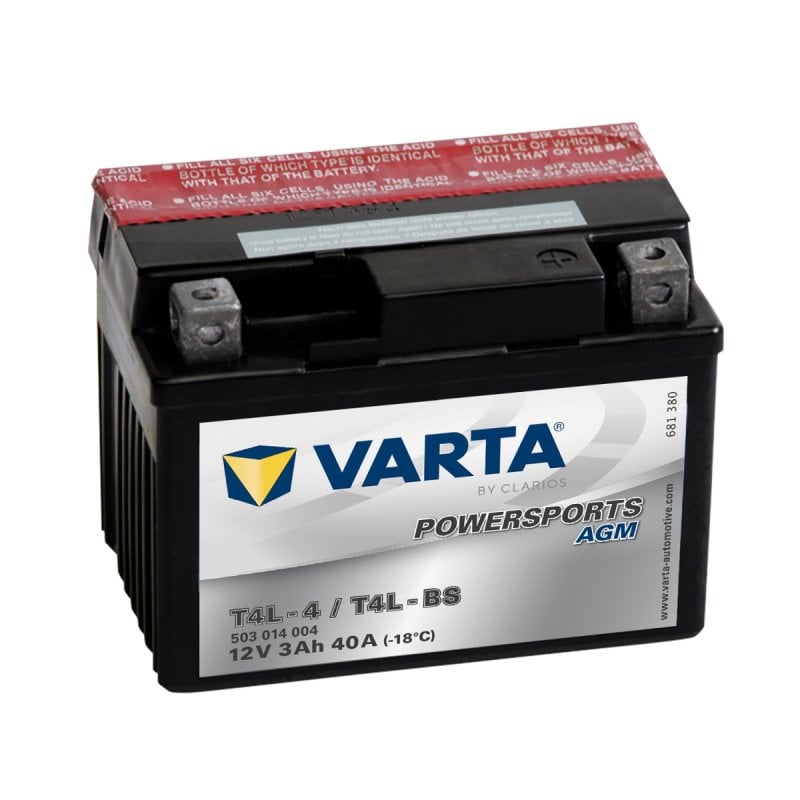 Motobaterie Varta Powersports AGM T4L-BS 12V 3Ah Varta